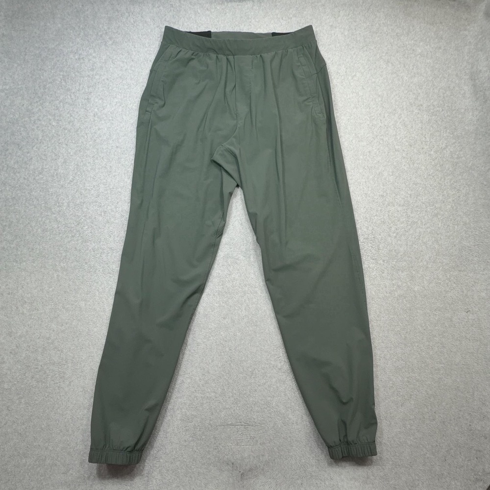 Lululemon Surge Jogger Pants Mens Large Green Elastic Waist Zip Ankle Stretch
